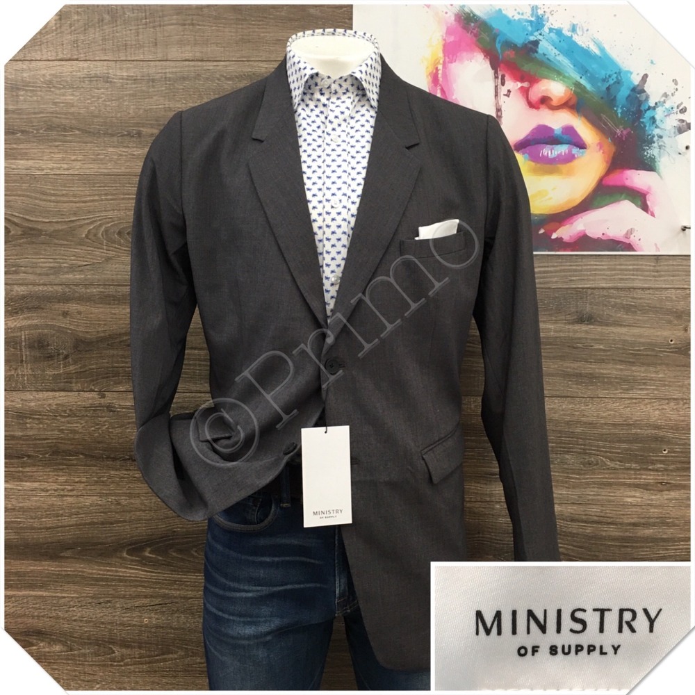 NEW MINISTRY OF SUPPLY Mens Blazer Sport Coat Casual Jacket 48L Performance Suit